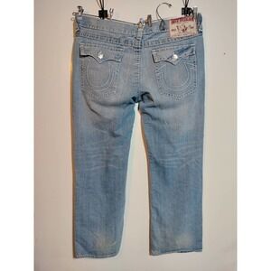 True Religion Ricky Super T light wash distressed jeans men size 42